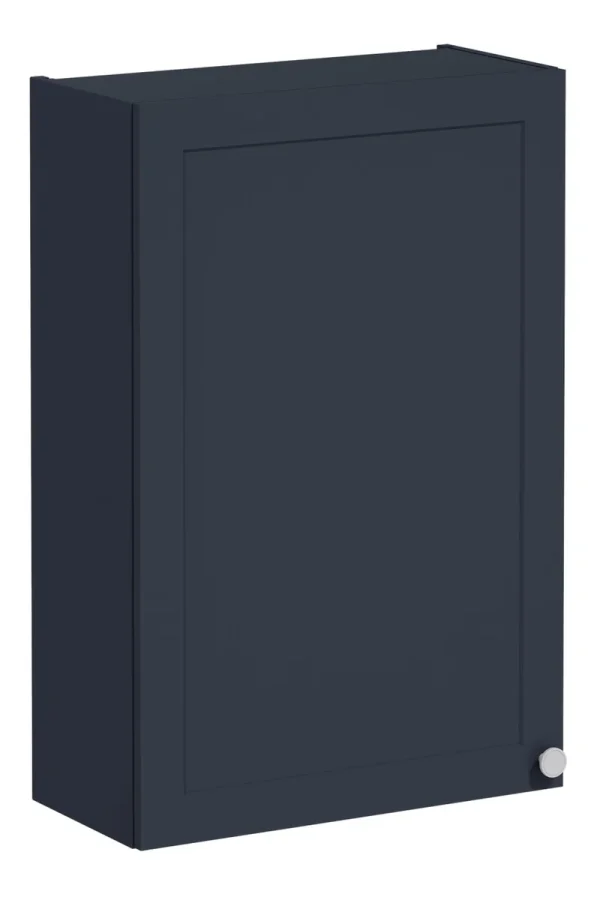 VitrA Root Classic 60cm 1 Door Upper/Wall Unit (LH Hinge) - Matt Dark Blue