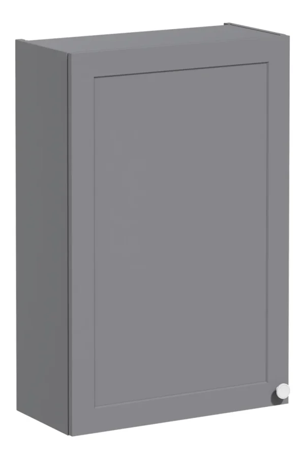 VitrA Root Classic 60cm 1 Door Upper/Wall Unit (LH Hinge) - Matt Grey