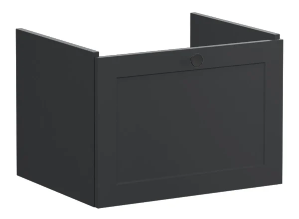 VitrA Root Classic 60cm 1 Drawer Washbasin Unit - Matt Graphite