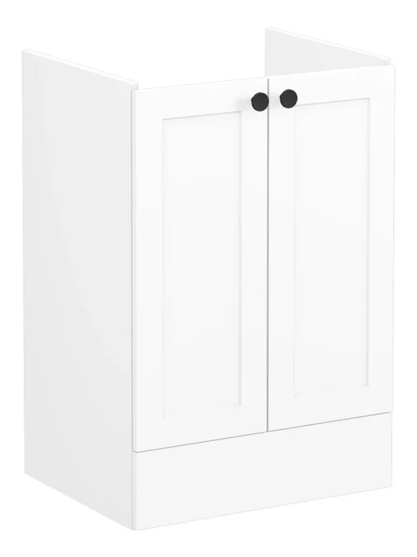 VitrA Root Classic 60cm 2 Door Floor Standing Washbasin Unit - Matt White