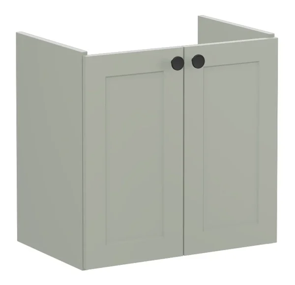 VitrA Root Classic 60cm 2 Door Wall Hung Slim Washbasin Unit - Matt Retro Green