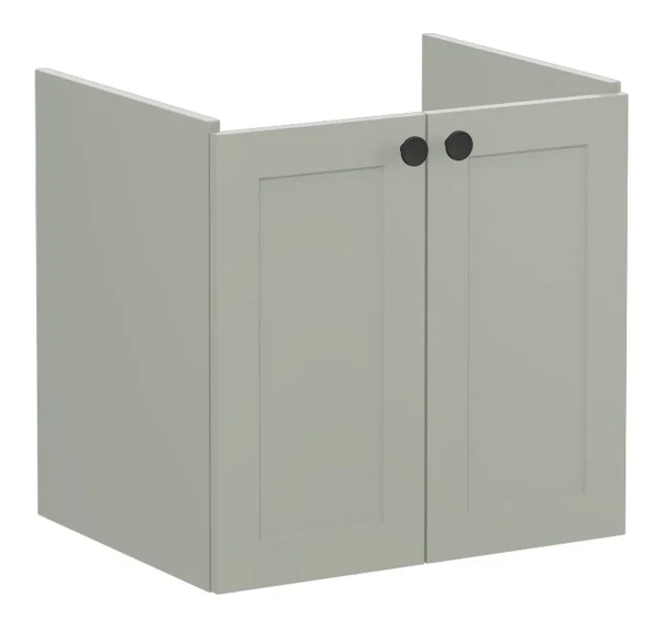 VitrA Root Classic 60cm 2 Door Wall Hung Washbasin Unit - Matt Retro Green