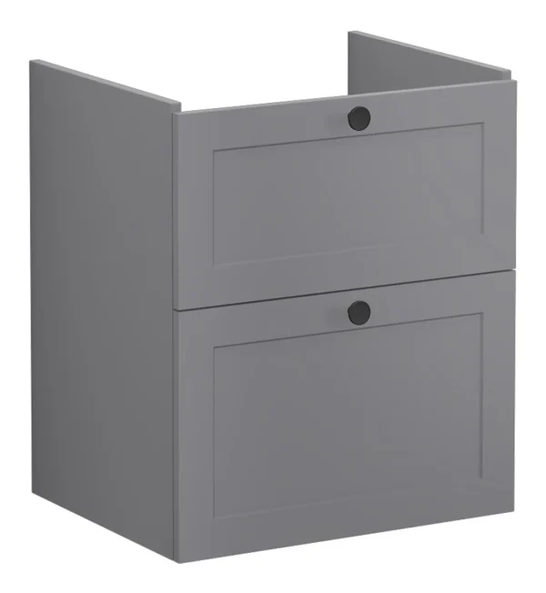 VitrA Root Classic 60cm 2 Drawer Washbasin Unit - Matt Grey