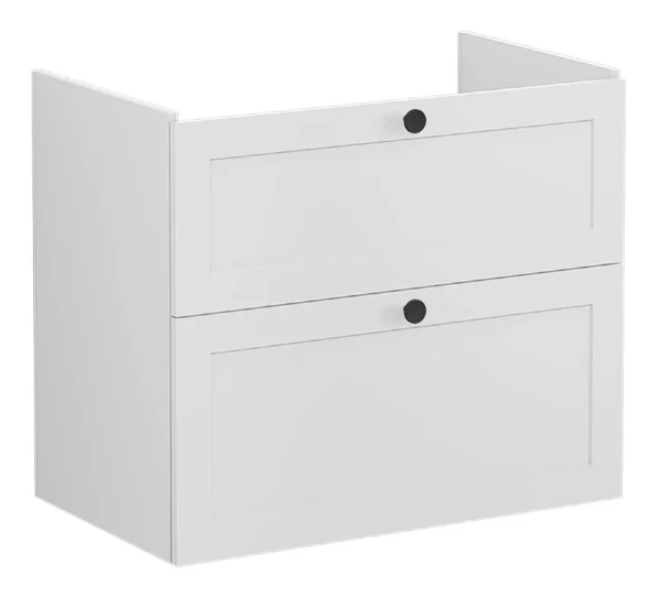 VitrA Root Classic 80cm 2 Drawer Washbasin Unit - Matt Light Grey