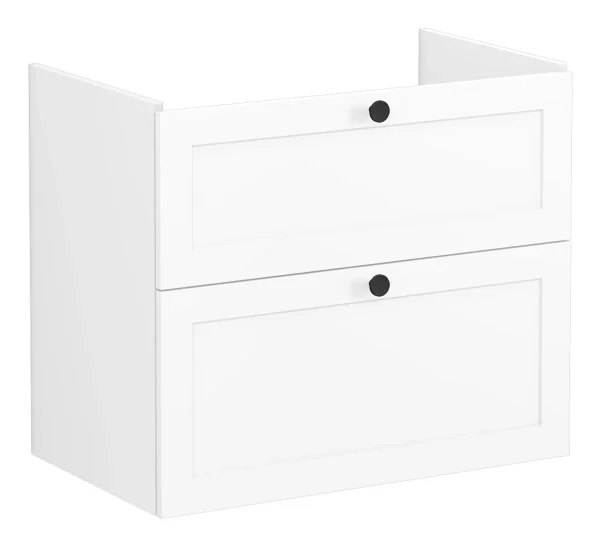 VitrA Root Classic 80cm 2 Drawer Washbasin Unit - Matt White