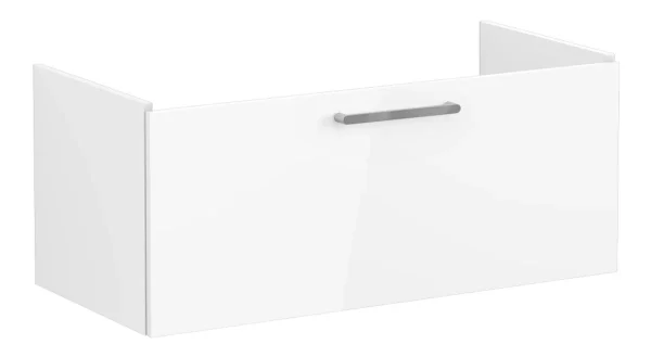 VitrA Root Flat 100cm 1 Drawer Washbasin Unit - High Gloss White
