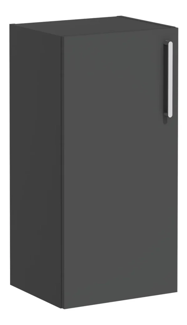 VitrA Root Flat 40cm 1 Door Lower/Base Unit (LH Hinge) - Matt Storm Grey