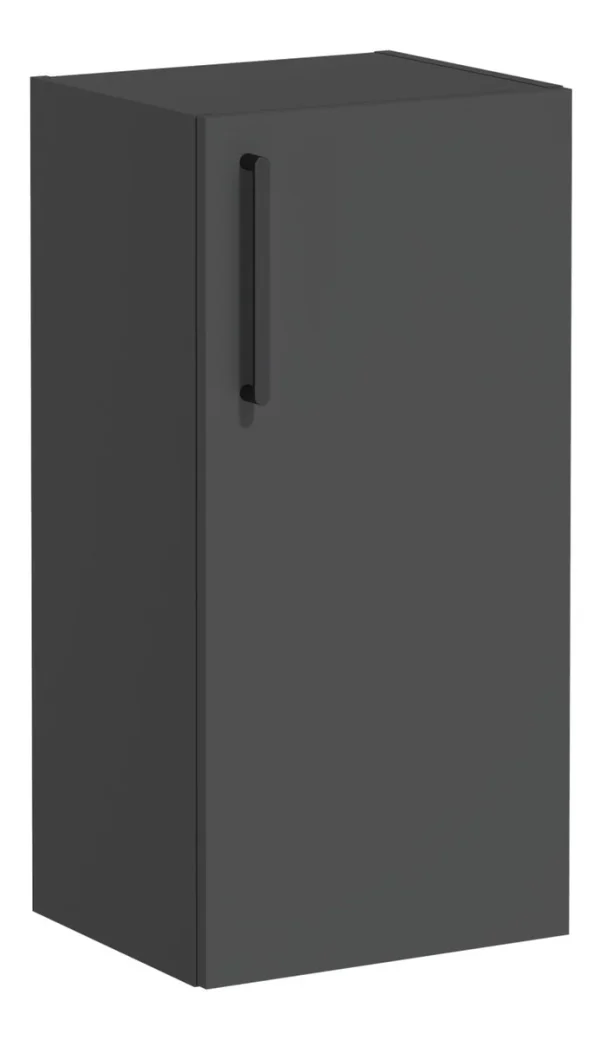 VitrA Root Flat 40cm 1 Door Lower/Base Unit (RH Hinge) - Matt Storm Grey