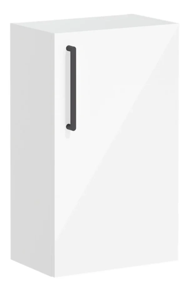VitrA Root Flat 40cm 1 Door Slim Lower/Base Unit (RH Hinge) - High Gloss White