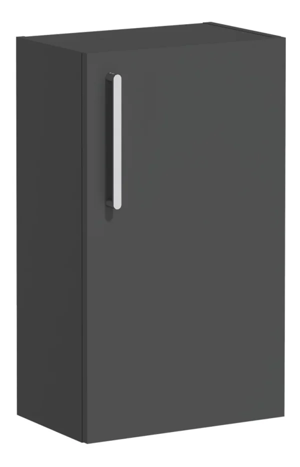 VitrA Root Flat 40cm 1 Door Slim Lower/Base Unit (RH Hinge) - Matt Storm Grey