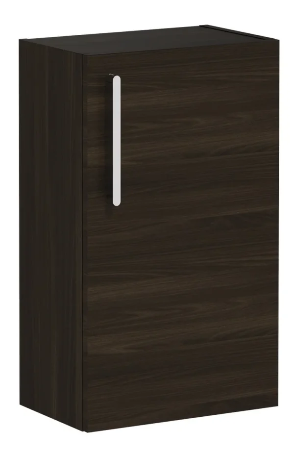 VitrA Root Flat 40cm 1 Door Slim Lower/Base Unit (RH Hinge) - Walnut