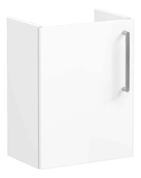 VitrA Root Flat 40cm 1 Door Wall Hung Slim Washbasin Unit (LH Hinge) - High Gloss White