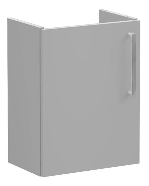 VitrA Root Flat 40cm 1 Door Wall Hung Slim Washbasin Unit (LH Hinge) - Matt Rock Grey