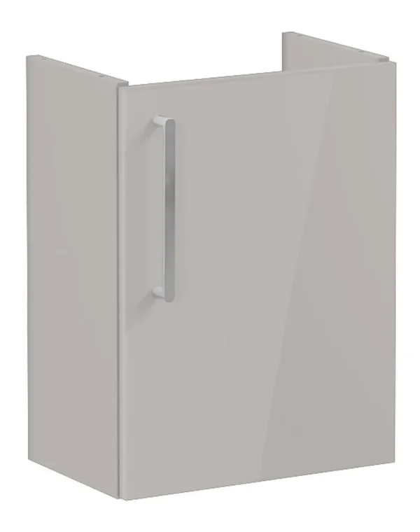VitrA Root Flat 40cm 1 Door Wall Hung Slim Washbasin Unit (RH Hinge) - Bright Sahara Beige