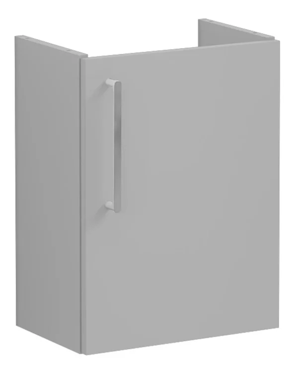 VitrA Root Flat 40cm 1 Door Wall Hung Slim Washbasin Unit (RH Hinge) - Matt Rock Grey