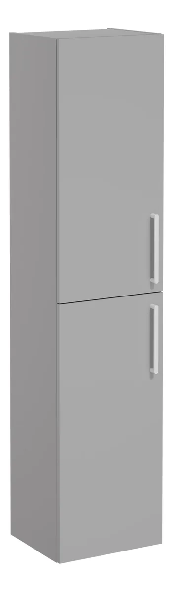 VitrA Root Flat 40cm 2 Door Tall Unit (LH Hinge) - Matt Rock Grey