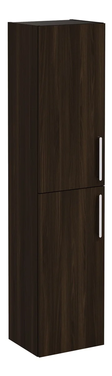 VitrA Root Flat 40cm 2 Door Tall Unit (LH Hinge) - Walnut