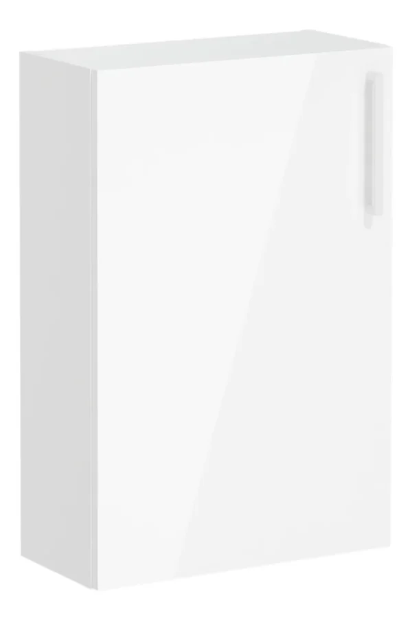 VitrA Root Flat 55cm 1 Door Slim Lower/Base Unit (LH Hinge) - High Gloss White