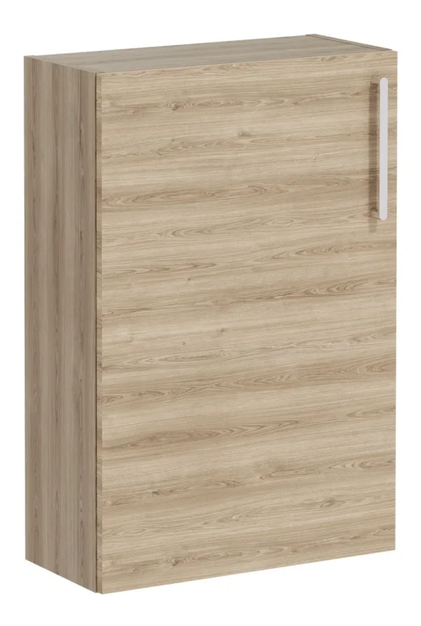 VitrA Root Flat 55cm 1 Door Slim Lower/Base Unit (LH Hinge) - Natural Oak