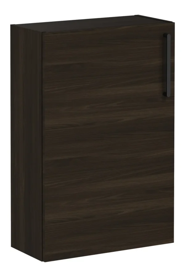 VitrA Root Flat 55cm 1 Door Slim Lower/Base Unit (LH Hinge) - Walnut