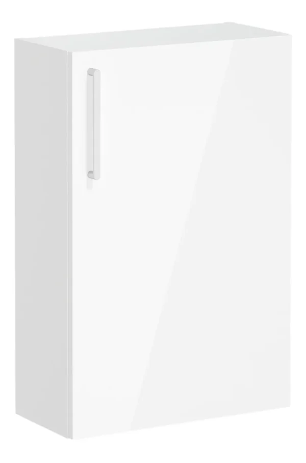 VitrA Root Flat 55cm 1 Door Slim Lower/Base Unit (RH Hinge) - High Gloss White