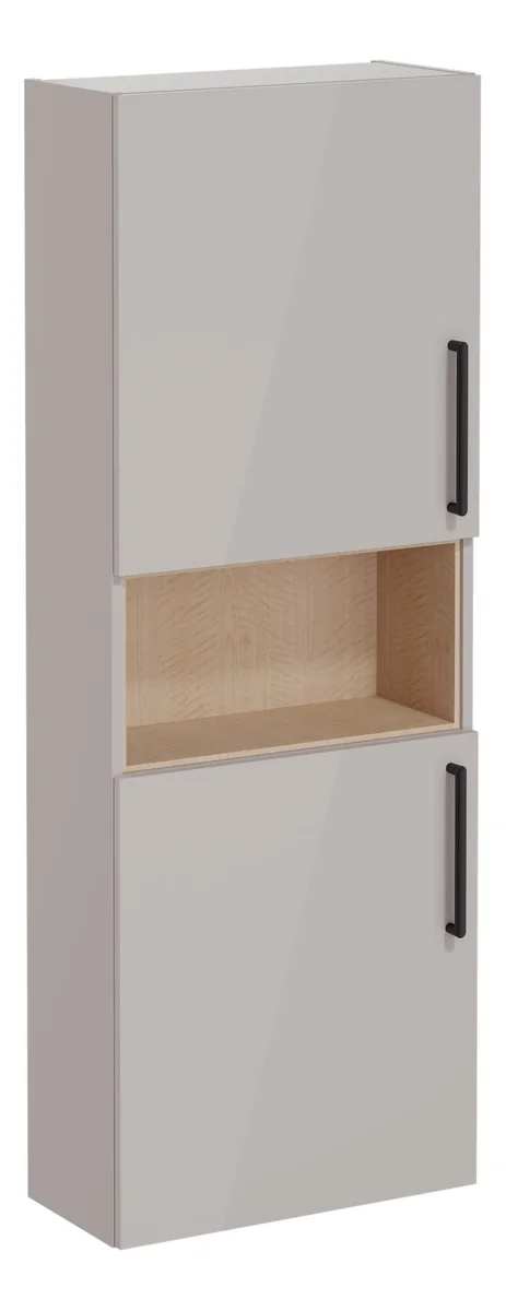 VitrA Root Flat 55cm 2 Door Semi-Tall Unit (LH Hinge) - Bright Sahara Beige