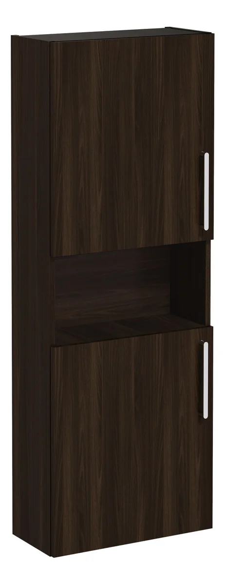 VitrA Root Flat 55cm 2 Door Semi-Tall Unit (LH Hinge) - Walnut