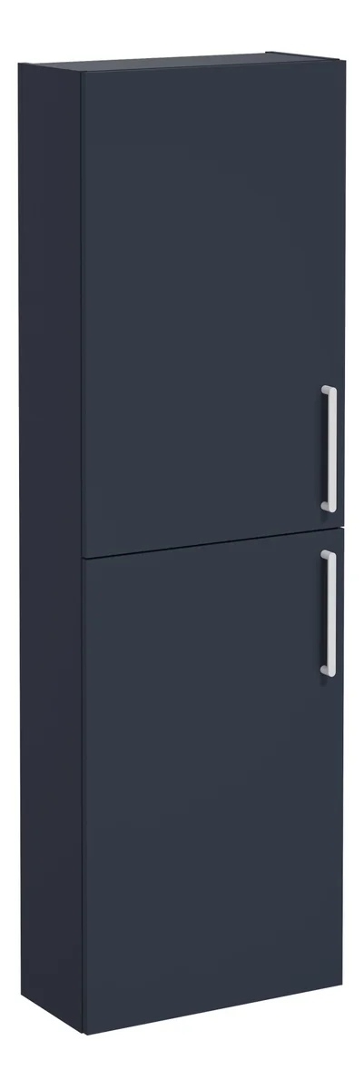VitrA Root Flat 55cm 2 Door Slim Tall Unit (LH Hinge) - Matt Dark Blue