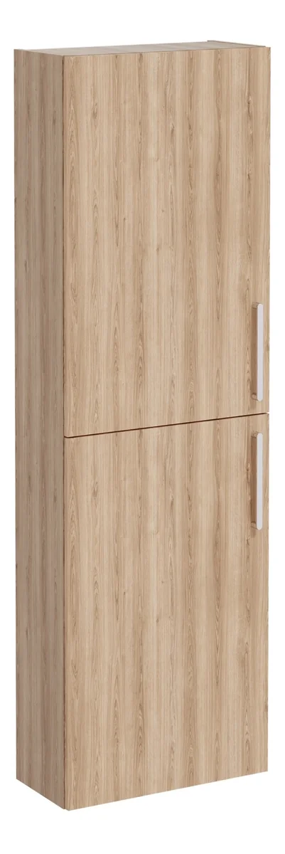 VitrA Root Flat 55cm 2 Door Slim Tall Unit (LH Hinge) - Natural Oak