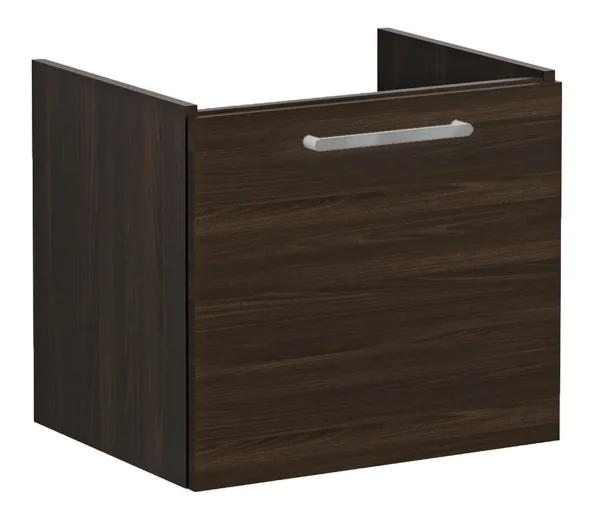VitrA Root Flat 60cm 1 Drawer Washbasin Unit - Walnut