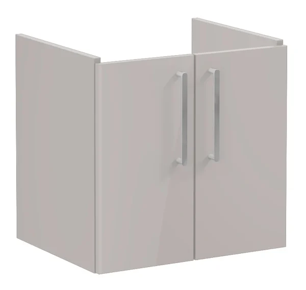VitrA Root Flat 60cm 2 Door Wall Hung Washbasin Unit - Bright Sahara Beige