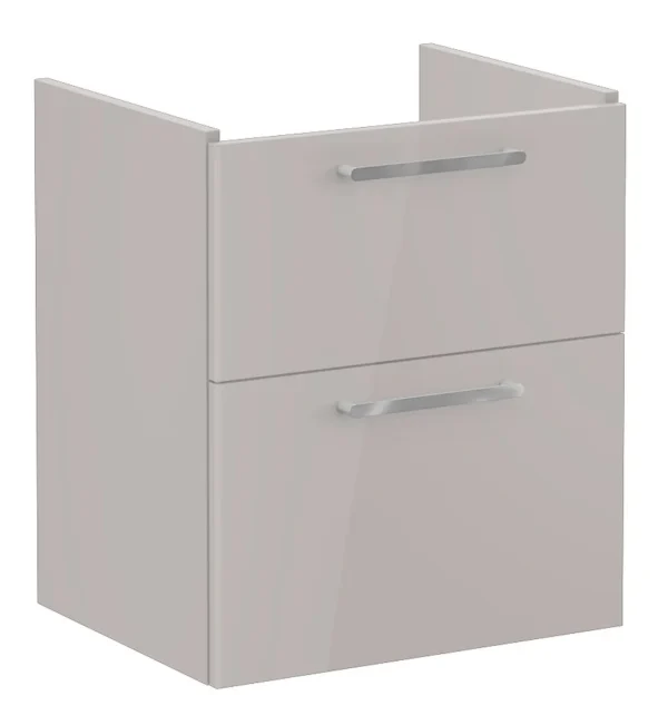 VitrA Root Flat 60cm 2 Drawer Washbasin Unit - Bright Sahara Beige