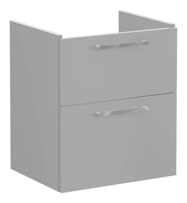VitrA Root Flat 60cm 2 Drawer Washbasin Unit - Matt Rock Grey