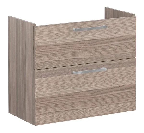 VitrA Root Flat 80cm 2 Drawer Slim Washbasin Unit - Cordoba