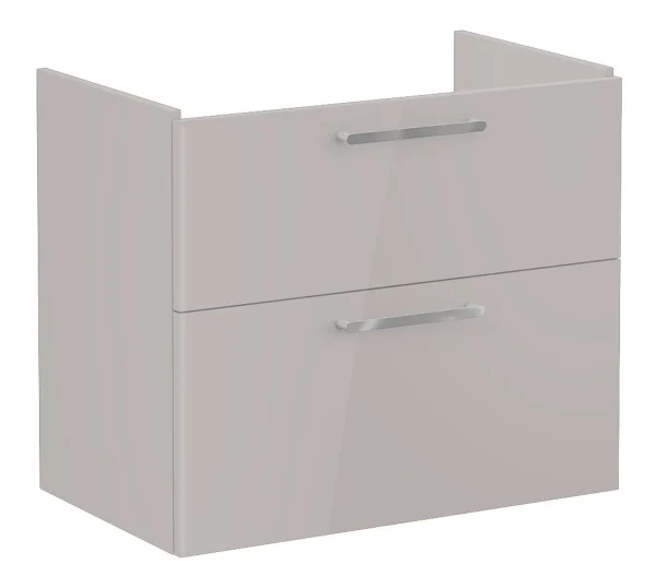 VitrA Root Flat 80cm 2 Drawer Washbasin Unit - Bright Sahara Beige