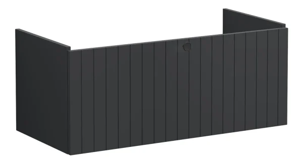VitrA Root Groove 100cm 1 Drawer Washbasin Unit - Matt Graphite