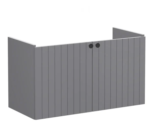 VitrA Root Groove 100cm 2 Door Washbasin Unit - Matt Grey