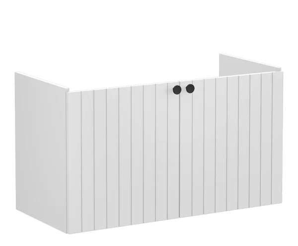 VitrA Root Groove 100cm 2 Door Washbasin Unit - Matt Light Grey