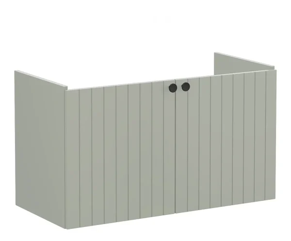 VitrA Root Groove 100cm 2 Door Washbasin Unit - Matt Retro Green