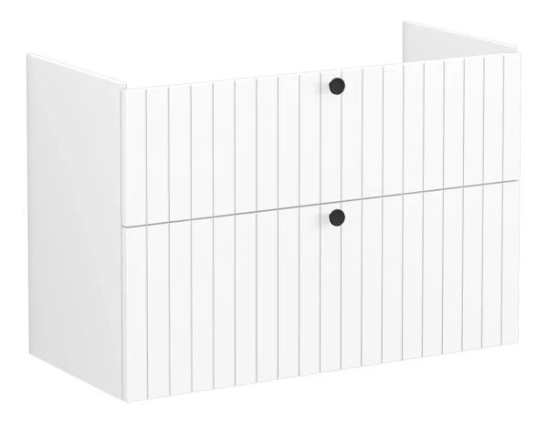 VitrA Root Groove 100cm 2 Drawer Washbasin Unit - Matt White