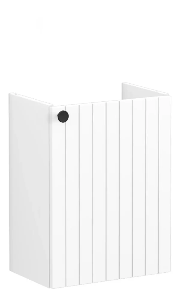 VitrA Root Groove 40cm 1 Door Wall Hung Slim Washbasin Unit (RH Hinge) - Matt White