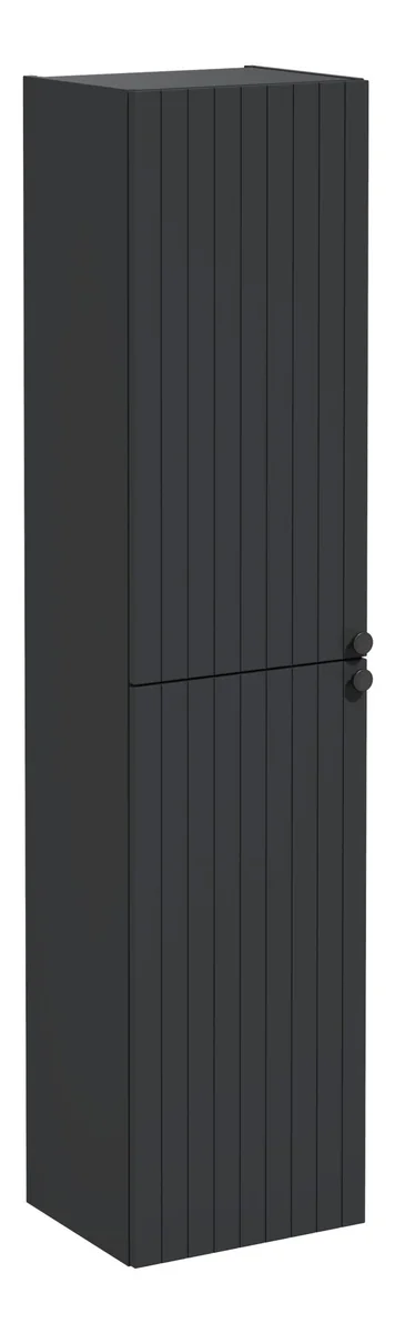 VitrA Root Groove 40cm 2 Door Tall Unit (LH Hinge) - Matt Graphite