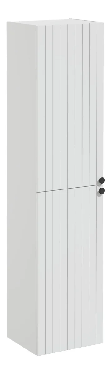 VitrA Root Groove 40cm 2 Door Tall Unit (LH Hinge) - Matt Light Grey