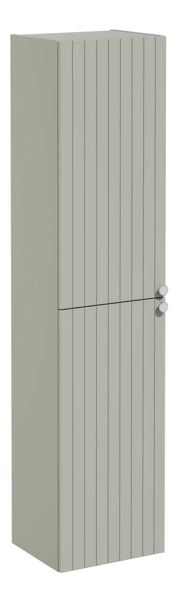 VitrA Root Groove 40cm 2 Door Tall Unit (LH Hinge) - Matt Retro Green