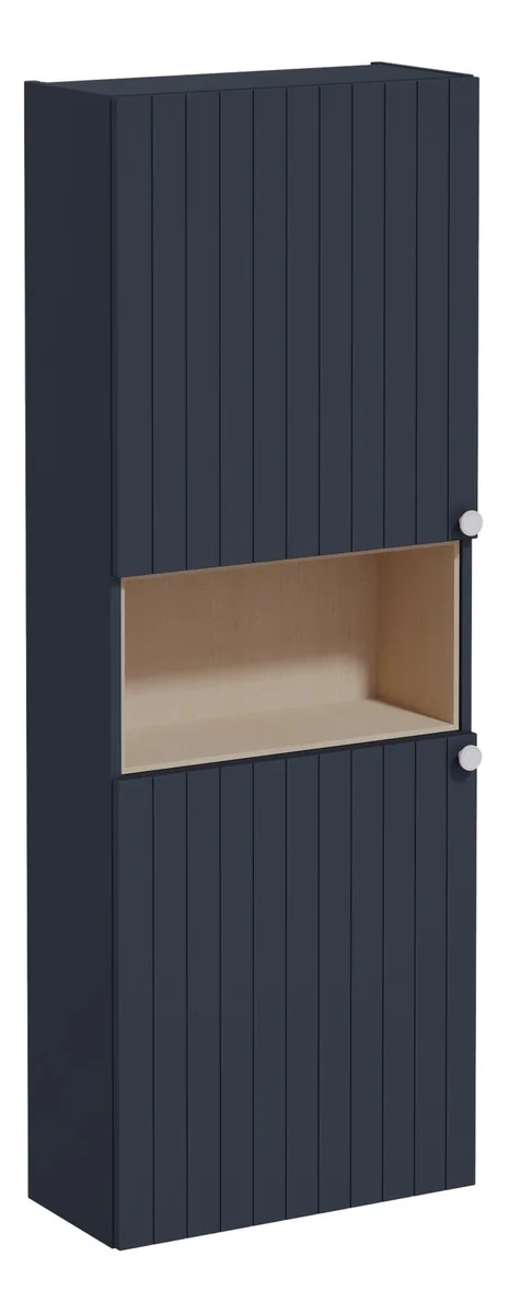VitrA Root Groove 55cm 2 Door Semi-Tall Unit (LH Hinge) - Matt Dark Blue