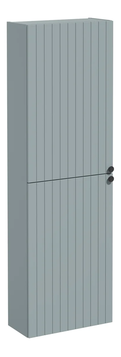 VitrA Root Groove 55cm 2 Door Slim Tall Unit (LH Hinge) - Matt Fjord Green