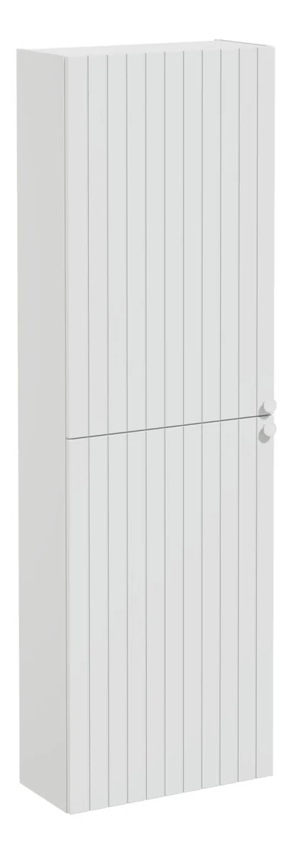 VitrA Root Groove 55cm 2 Door Slim Tall Unit (LH Hinge) - Matt Light Grey