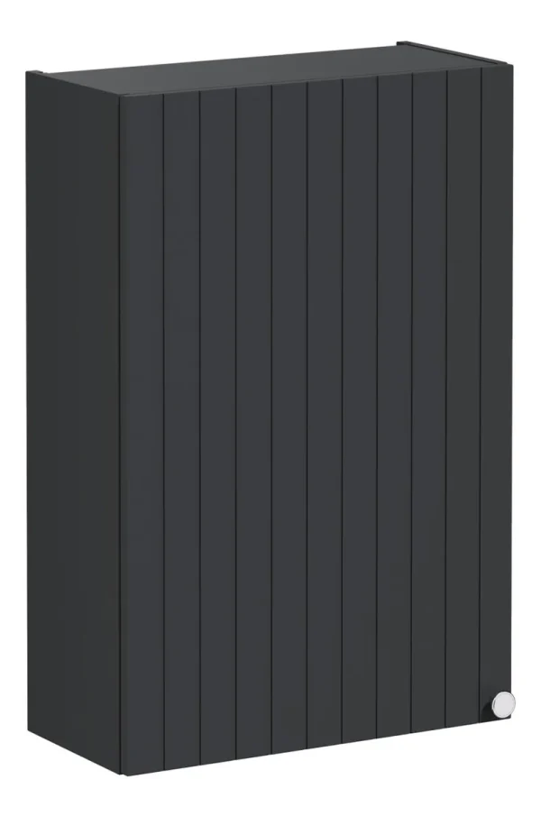 VitrA Root Groove 60cm 1 Door Upper/Wall Unit (LH Hinge) - Matt Graphite