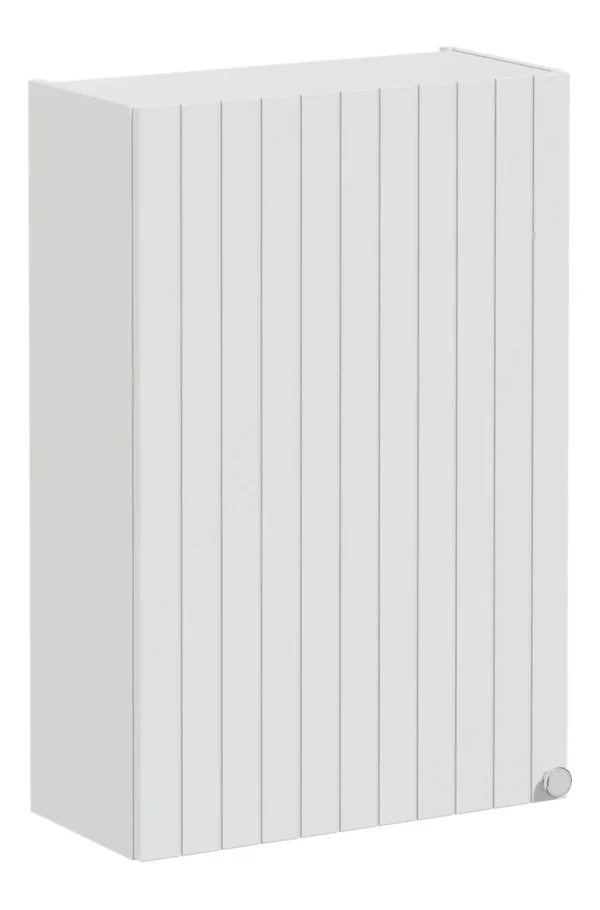 VitrA Root Groove 60cm 1 Door Upper/Wall Unit (LH Hinge) - Matt Light Grey