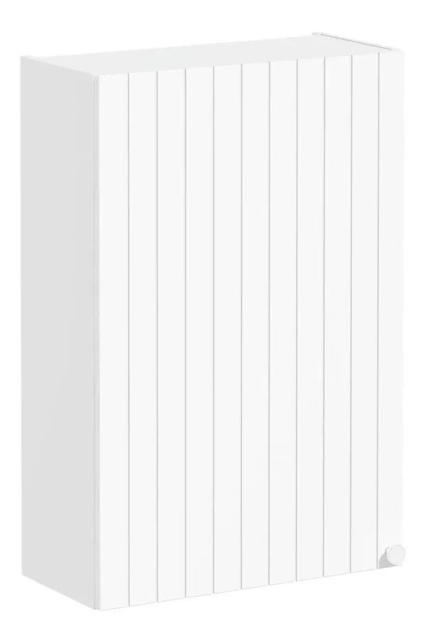 VitrA Root Groove 60cm 1 Door Upper/Wall Unit (LH Hinge) - Matt White